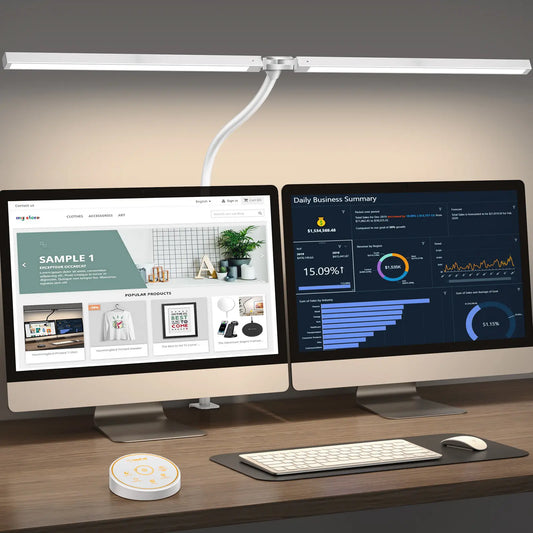 LED Desk Lamp | Dual Screen Light, 5 Colors, Eye Comfort
